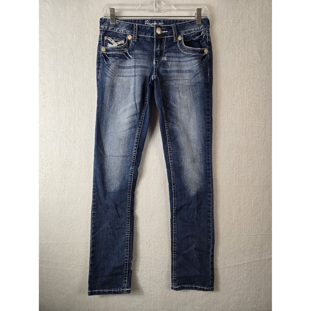Amethyst Womens Skinny Fit Blue Denim Jeans Size 3